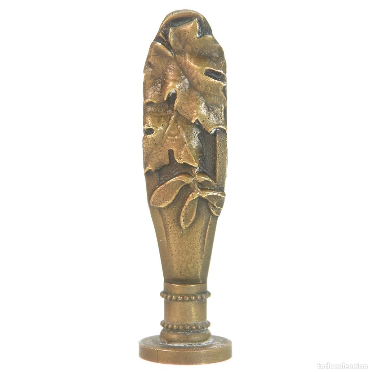 Escriban&iacute;a: Boite de sceau &agrave; cacheter 3 pi&egrave;ces bronze 1900 aux &eacute;rables - Foto 3