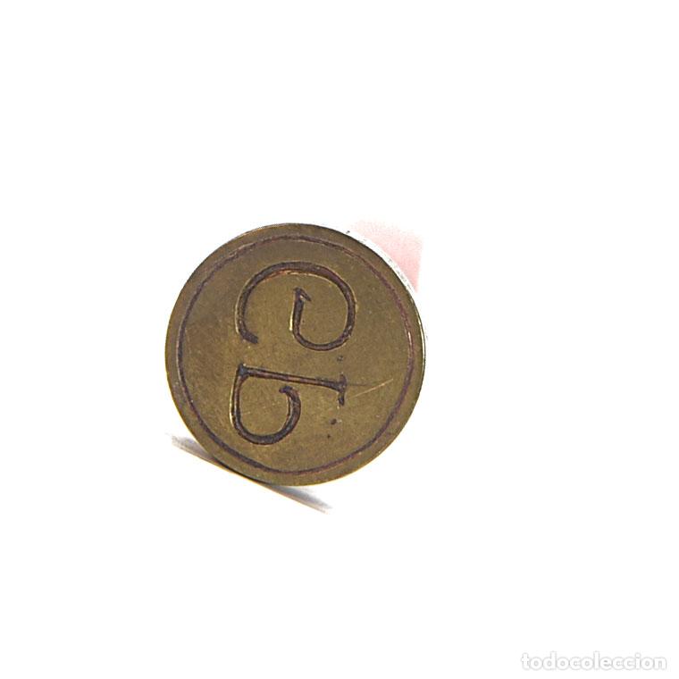 Escriban&iacute;a: Sceau &agrave; cacheter en laque rouge grav&eacute; initiales G.P - Foto 2