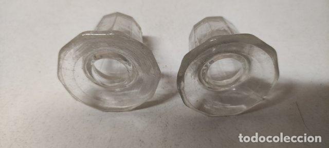 Escriban&iacute;a: ANTIGUO LOTE 4 TINTEROS DE CRISTAL - Foto 3