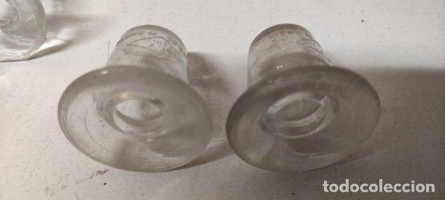 Escriban&iacute;a: ANTIGUO LOTE 4 TINTEROS DE CRISTAL - Foto 5