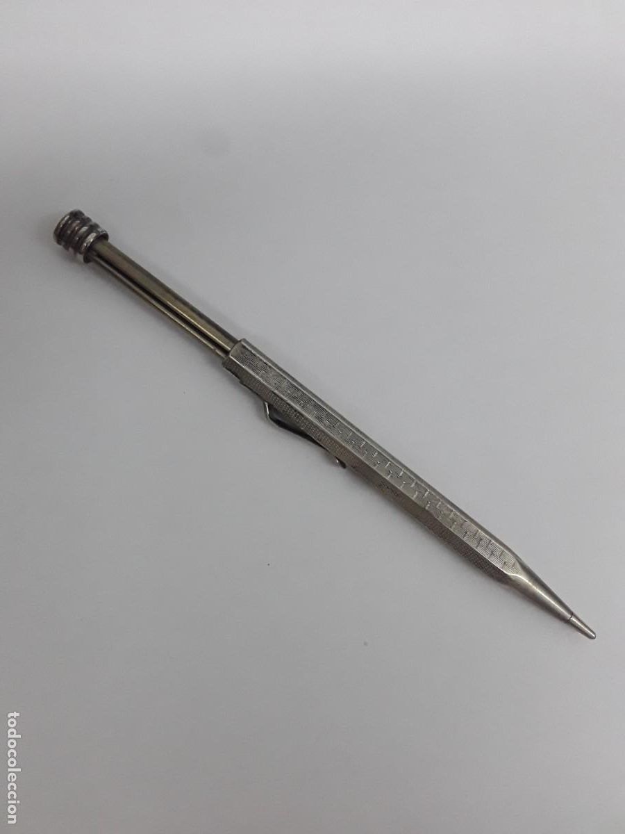 Escriban&iacute;a: ANTIGUO PORTAMINAS LAPIZ METAL - Foto 2