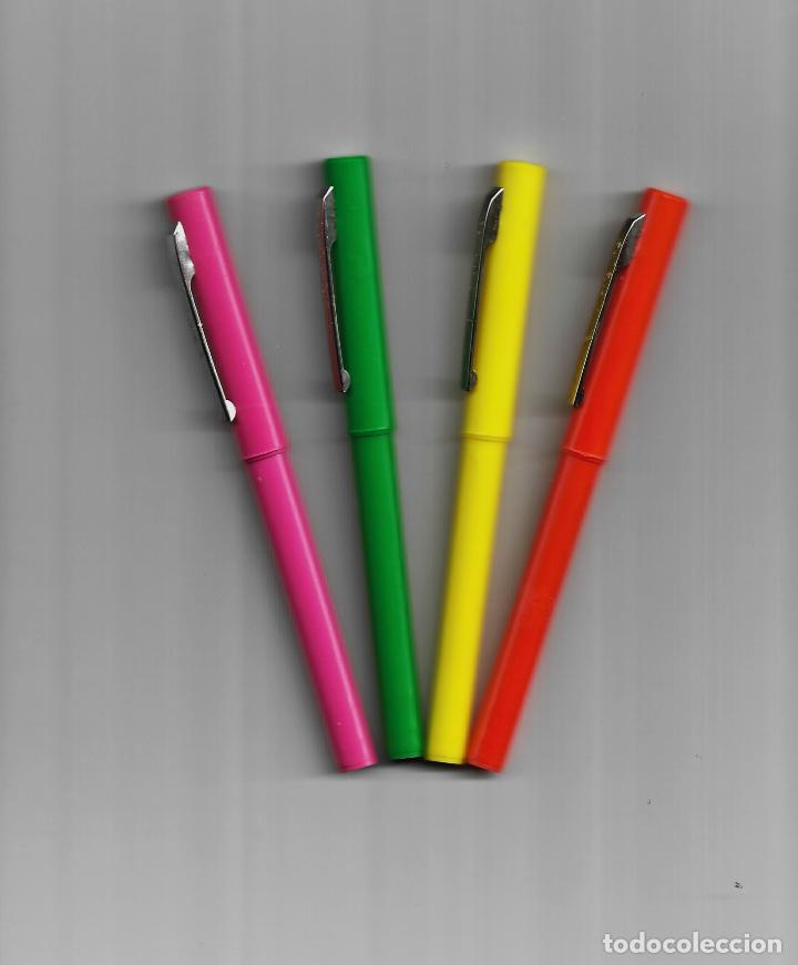 cuatro -rotuladores fluorescentes -rosa-amarill - Compra venta en