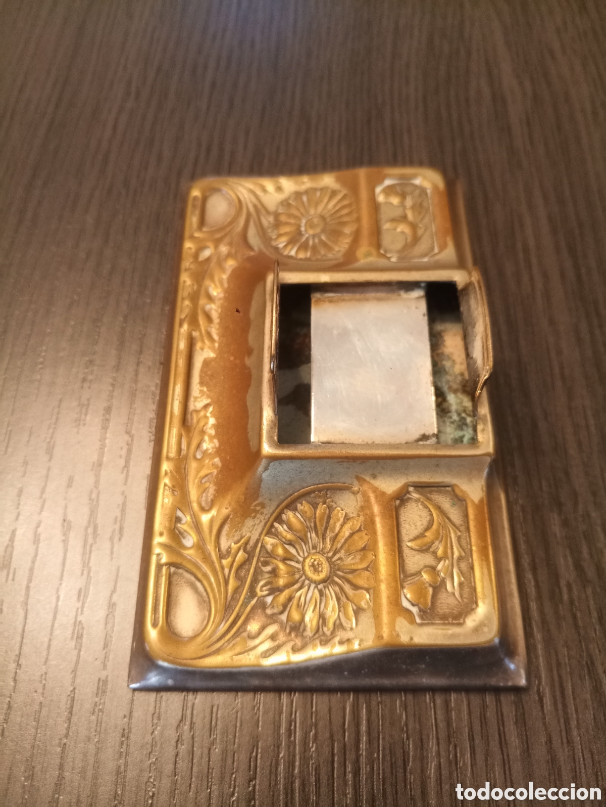 Escriban&iacute;a: Antiguo Tintero Modernista Plata - Foto 8