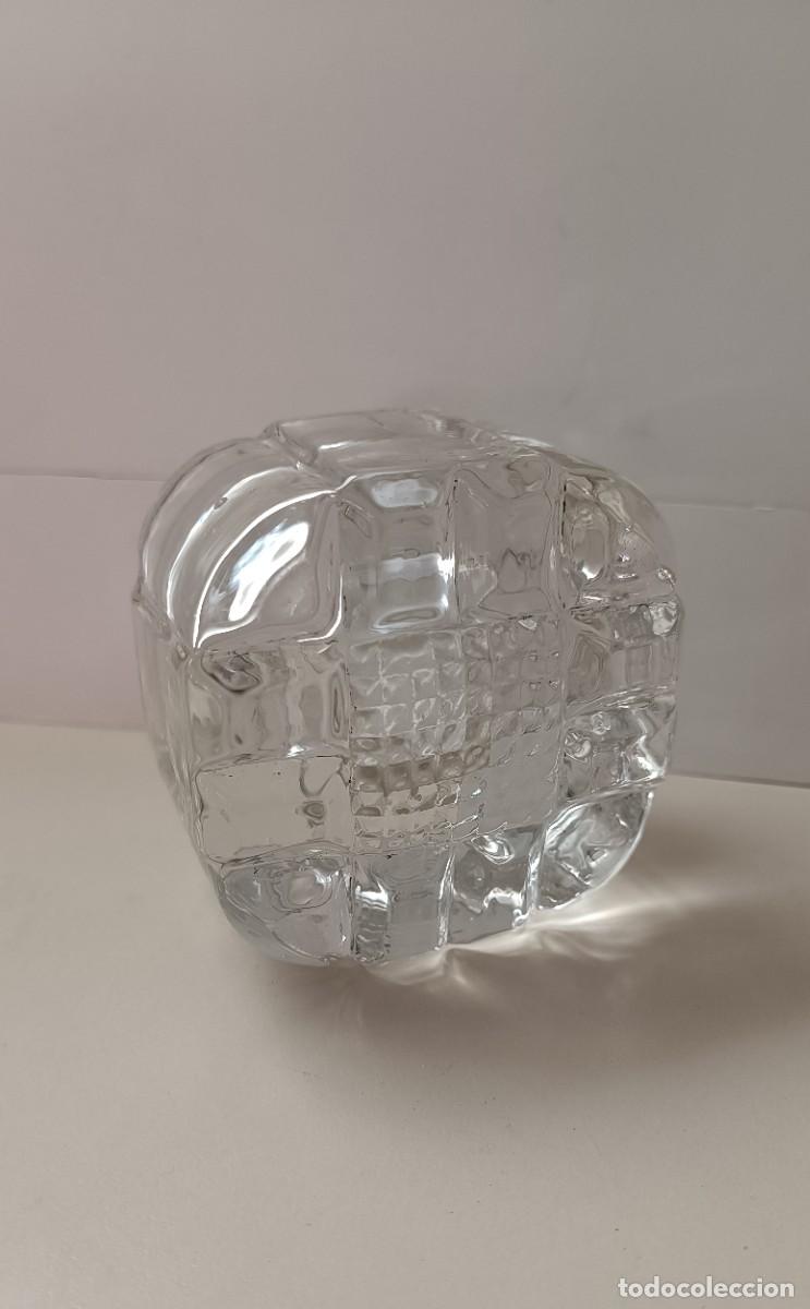 Escriban&iacute;a: TINTERO MUY ANTIGUO DE CRISTAL MACIZO - Foto 4