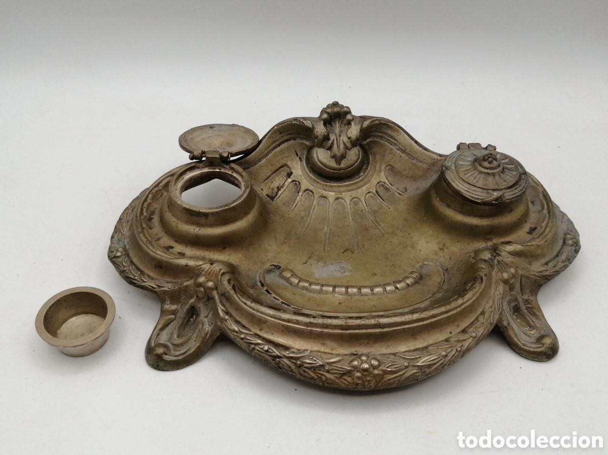 Escriban&iacute;a: Tintero bronce estilo imperio - Foto 4
