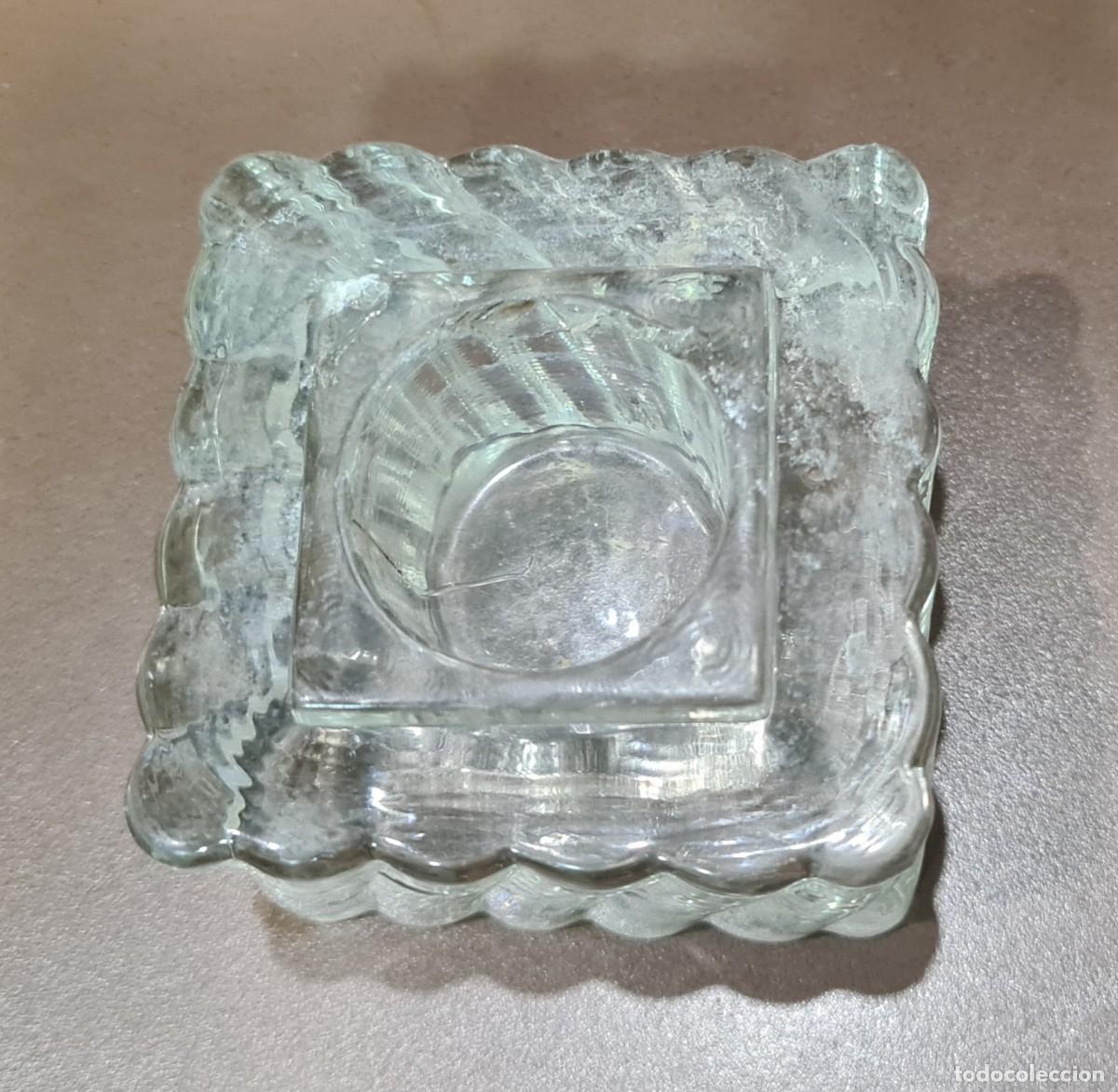 Escriban&iacute;a: Antiguo tintero de cristal - Foto 3