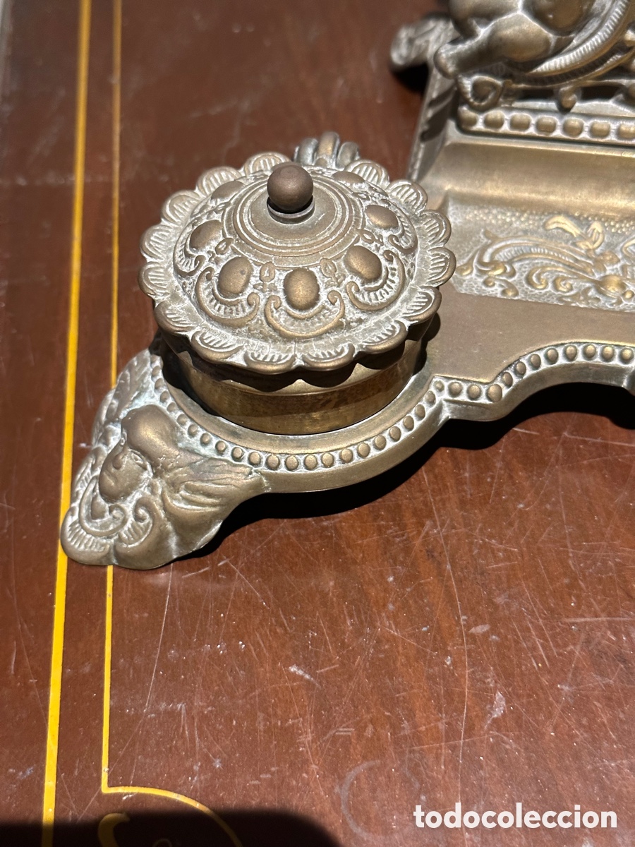 Escriban&iacute;a: Precioso tintero en bronce - Foto 5