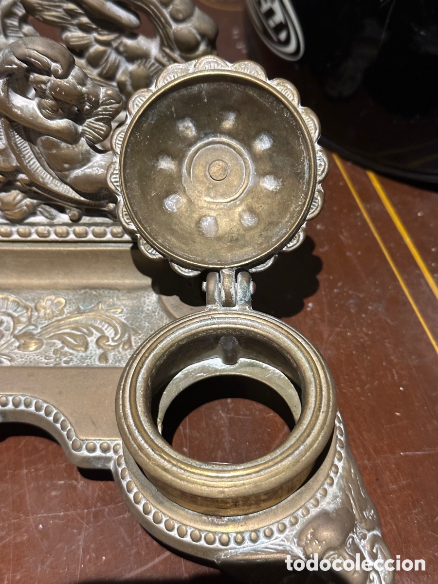 Escriban&iacute;a: Precioso tintero en bronce - Foto 8