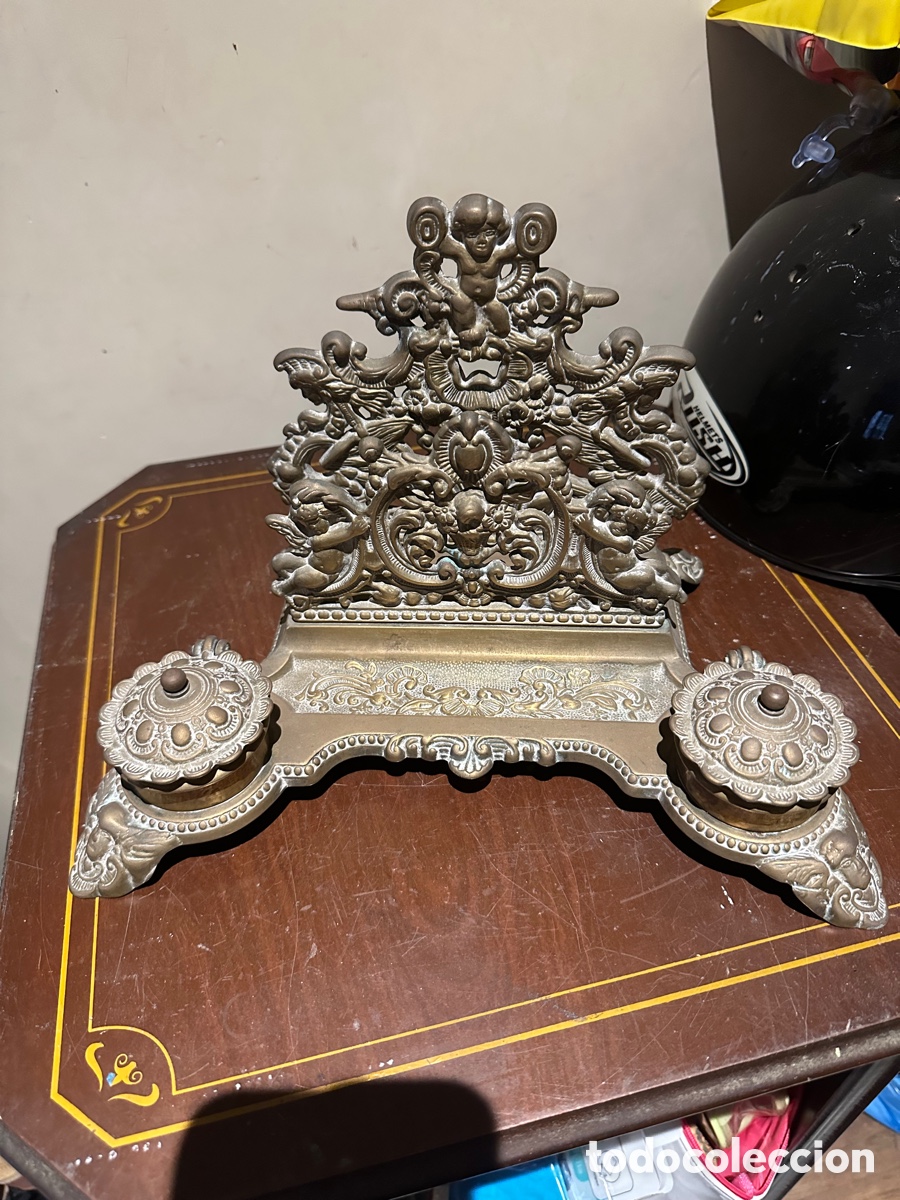 Escriban&iacute;a: Precioso tintero en bronce - Foto 1