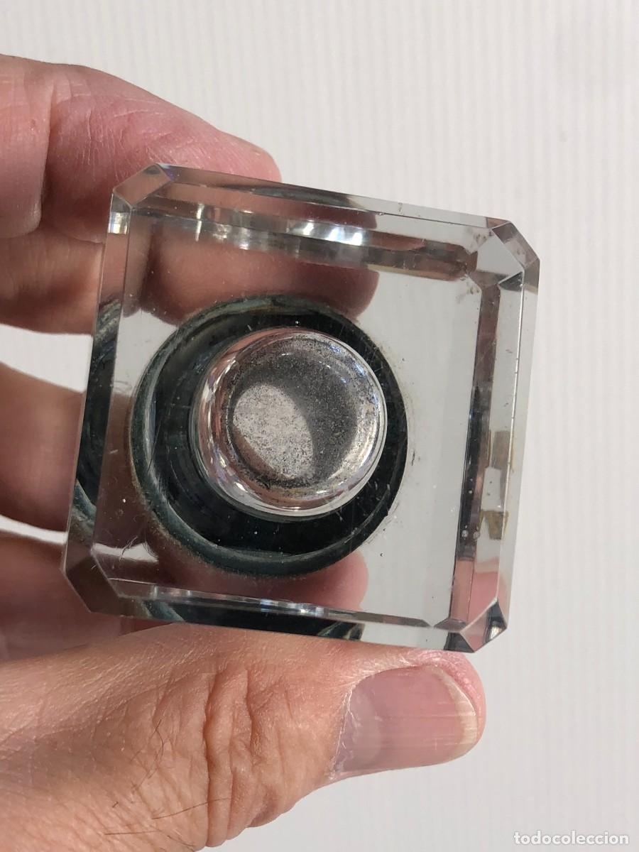Escriban&iacute;a: Tintero de cristal y lat&oacute;n - Foto 4