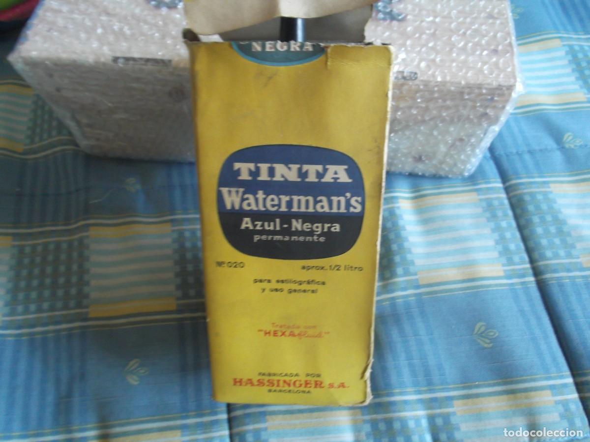Escriban&iacute;a: ANTIGUA BOTELLA TINTA WATERMANS - Foto 4