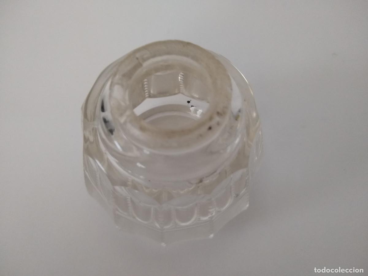 Escriban&iacute;a: Antiguo tintero cristal tallado - Foto 4