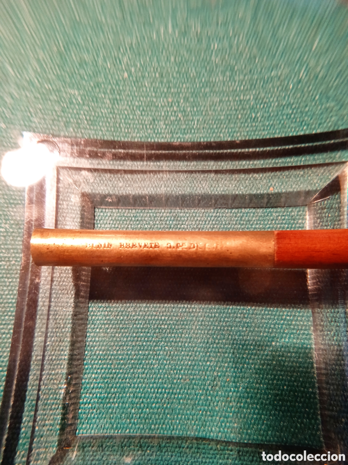 Escriban&iacute;a: BREVETE - ANTIGUO PLUM&Iacute;N - LAT&Oacute;N Y MADERA - Foto 3