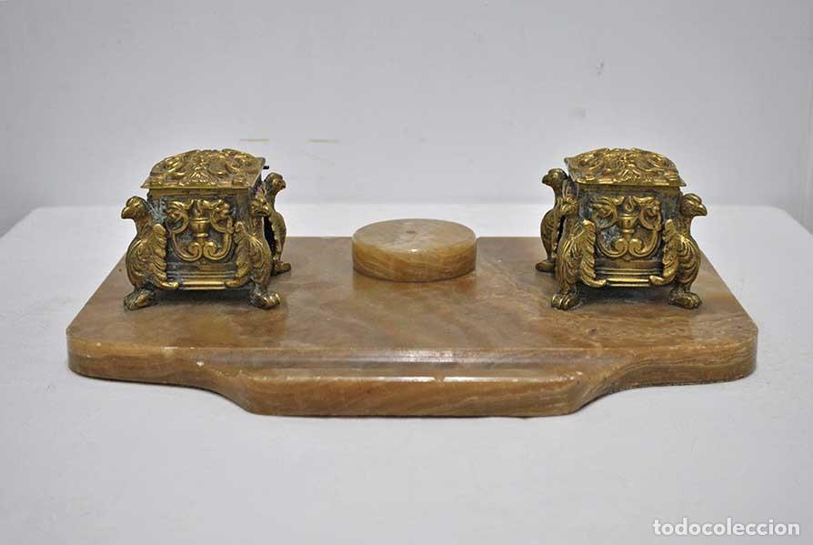 Escriban&iacute;a: ESCRIBANIA ANTIGUA DE BRONCE Y MARMOL - Foto 2