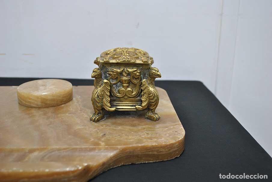 Escriban&iacute;a: ESCRIBANIA ANTIGUA DE BRONCE Y MARMOL - Foto 3