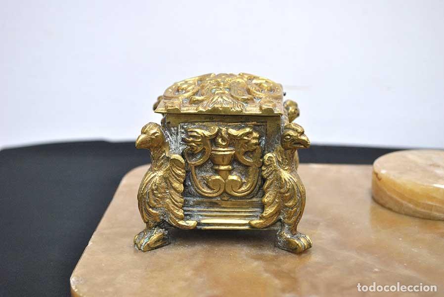Escriban&iacute;a: ESCRIBANIA ANTIGUA DE BRONCE Y MARMOL - Foto 4