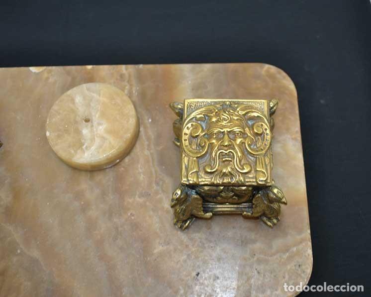 Escriban&iacute;a: ESCRIBANIA ANTIGUA DE BRONCE Y MARMOL - Foto 5