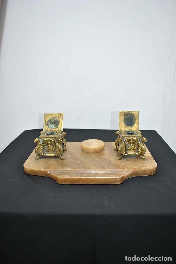 Escriban&iacute;a: ESCRIBANIA ANTIGUA DE BRONCE Y MARMOL - Foto 8