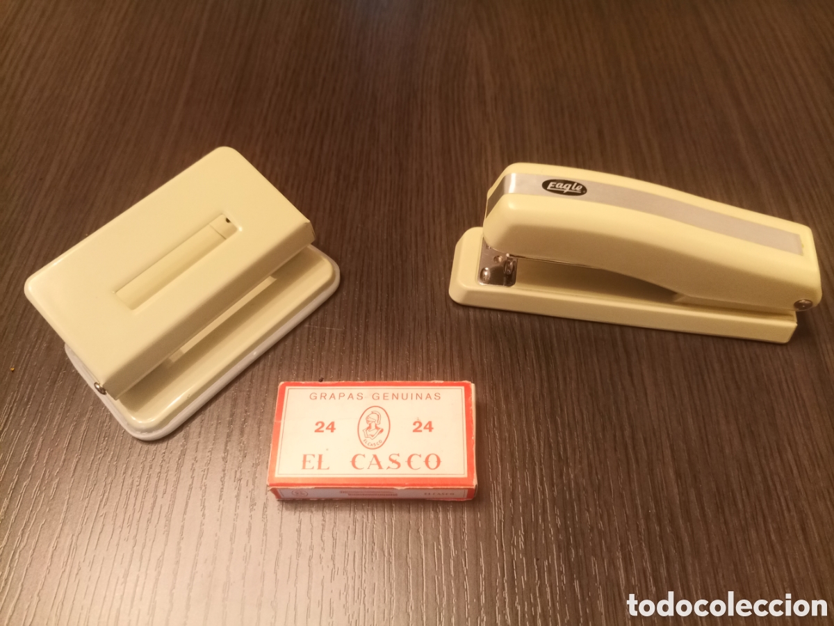 Escriban&iacute;a: Antiguo Conjunto Grapadora y Perforadora Sobremesa EAGLE 9308 - Foto 1