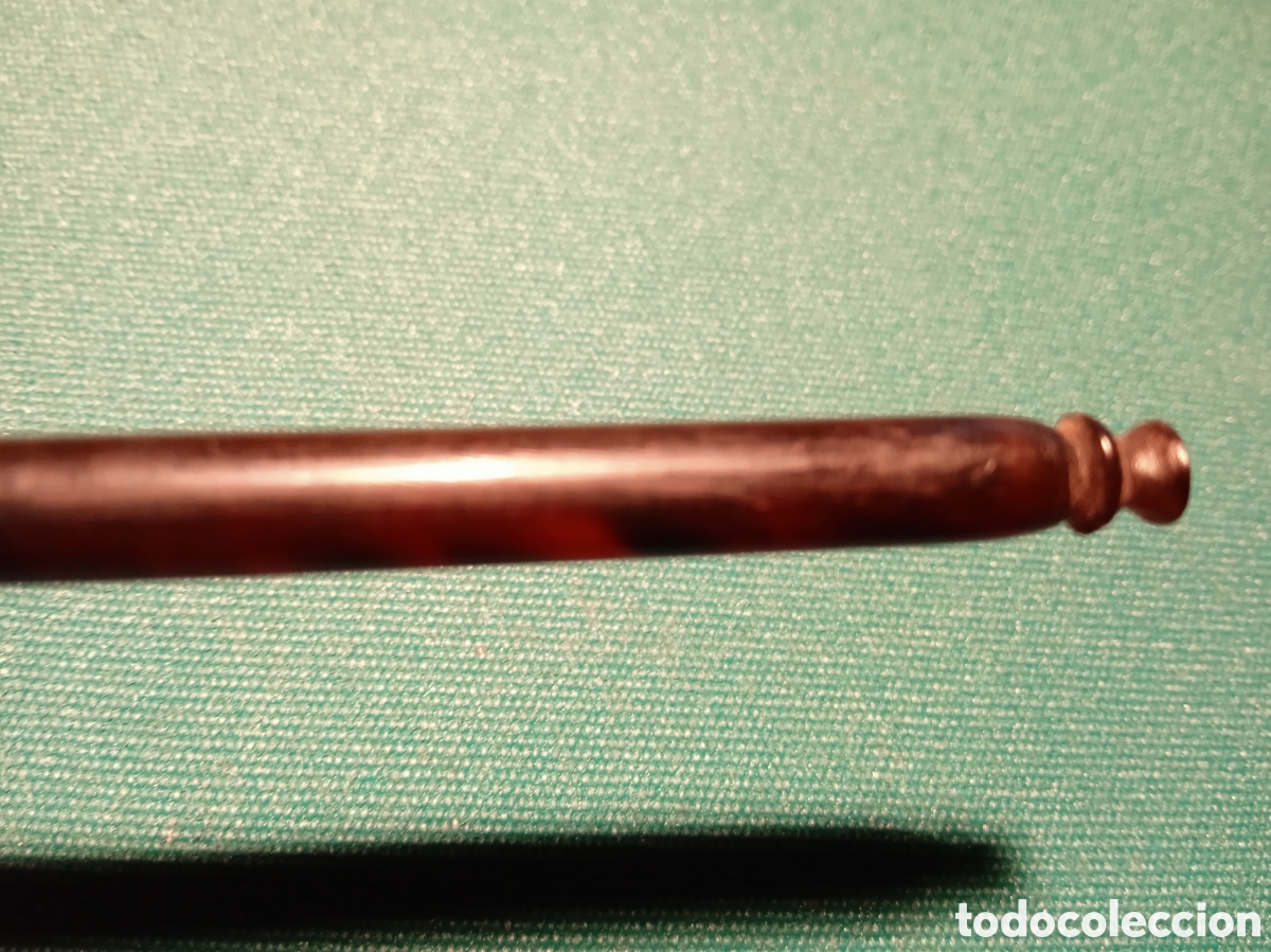 Escriban&iacute;a: ANTIGUOS PLUM&Iacute;N EN PLUMILLA DE LATA Y &Aacute;MBAR - Foto 3