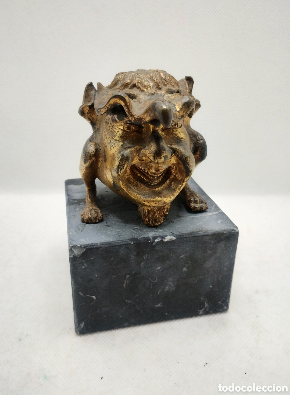 Escriban&iacute;a: Tintero en bronce con personaje carnavalesco - Foto 2