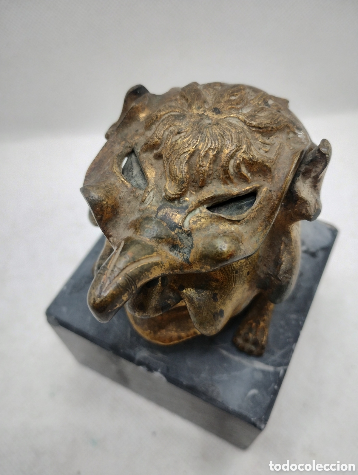 Escriban&iacute;a: Tintero en bronce con personaje carnavalesco - Foto 5