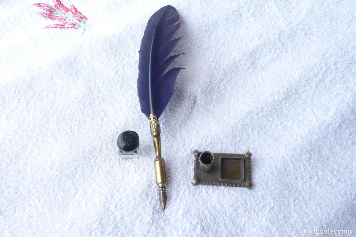 Escriban&iacute;a: PLUMA-PORTA PLUMA Y TINTA - Foto 3