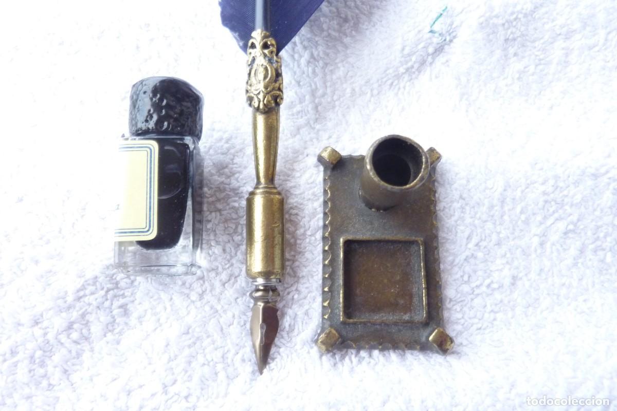 Escriban&iacute;a: PLUMA-PORTA PLUMA Y TINTA - Foto 4