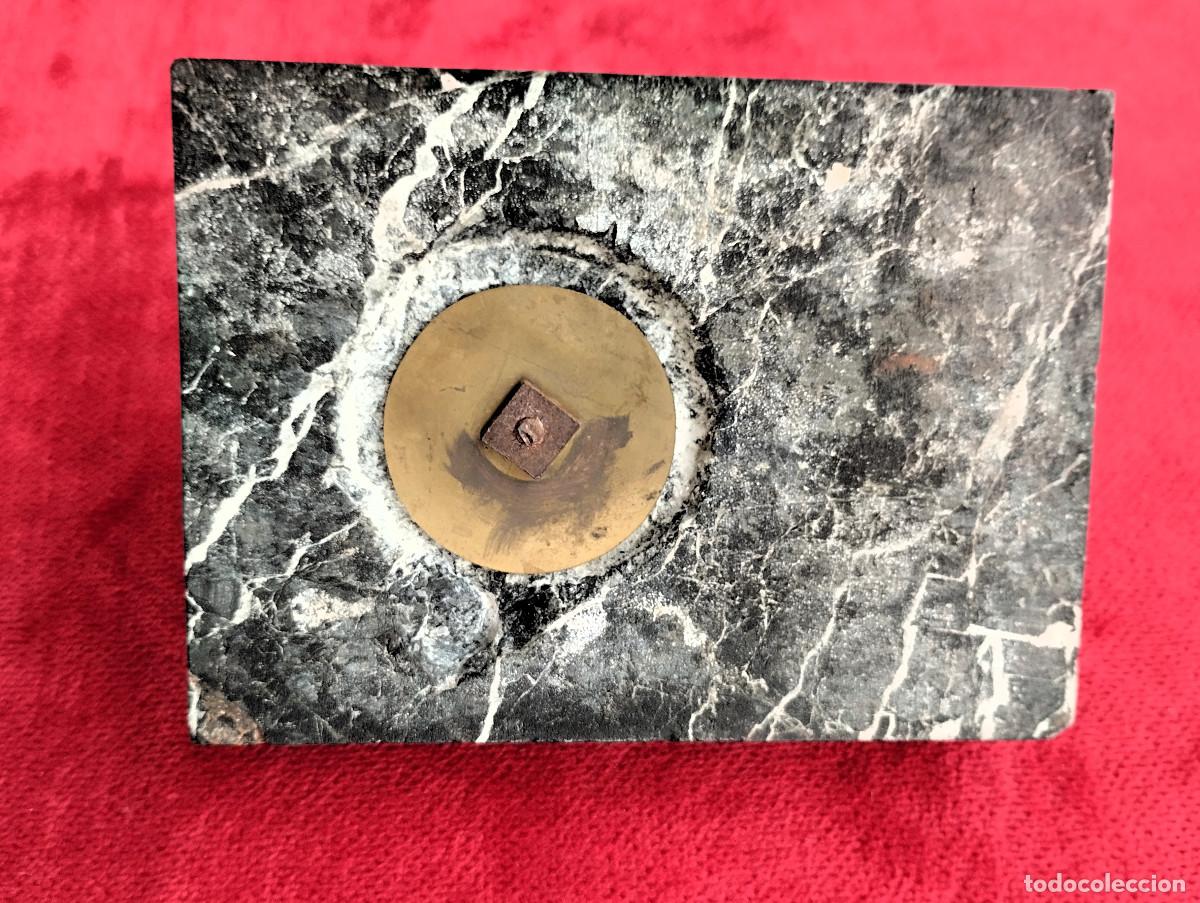 Escriban&iacute;a: TINTERO DE BRONCE CON BASE DE MARMOL - Foto 4