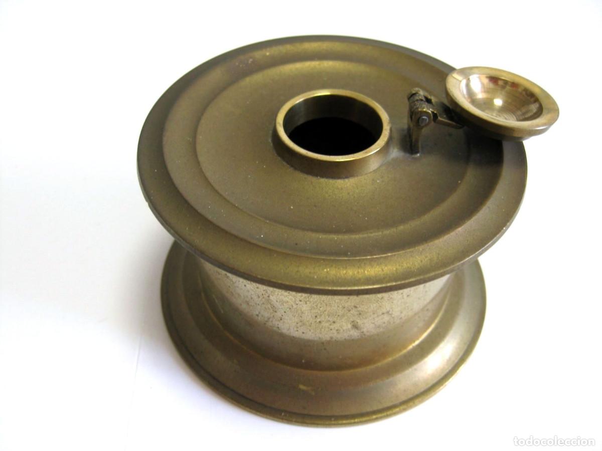Escriban&iacute;a: TINTERO DE BRONCE 9CMS DI&Aacute;METRO Y 6 CMS ALTURA. PERFECTO - Foto 1