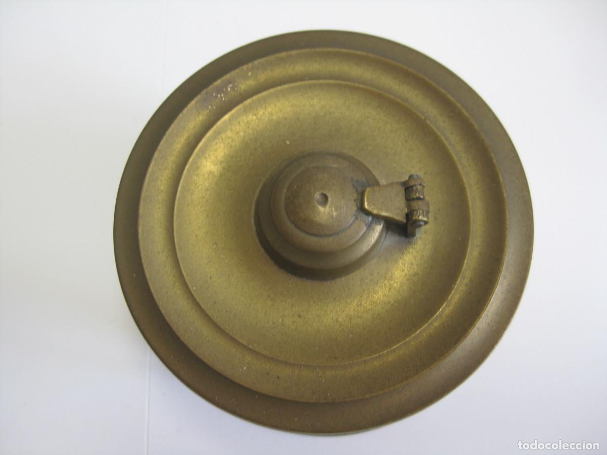 Escriban&iacute;a: TINTERO DE BRONCE 9CMS DI&Aacute;METRO Y 6 CMS ALTURA. PERFECTO - Foto 3