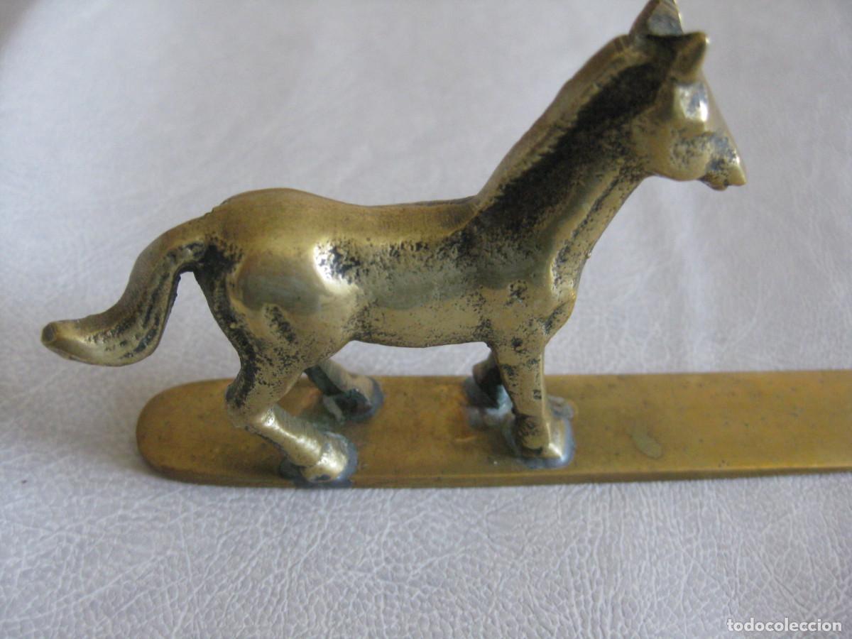 Escriban&iacute;a: ABRECARTAS DE BRONCE MACIZO CON CABALLO - Foto 2
