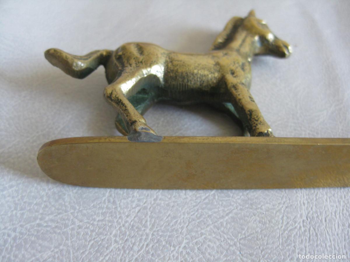 Escriban&iacute;a: ABRECARTAS DE BRONCE MACIZO CON CABALLO - Foto 4