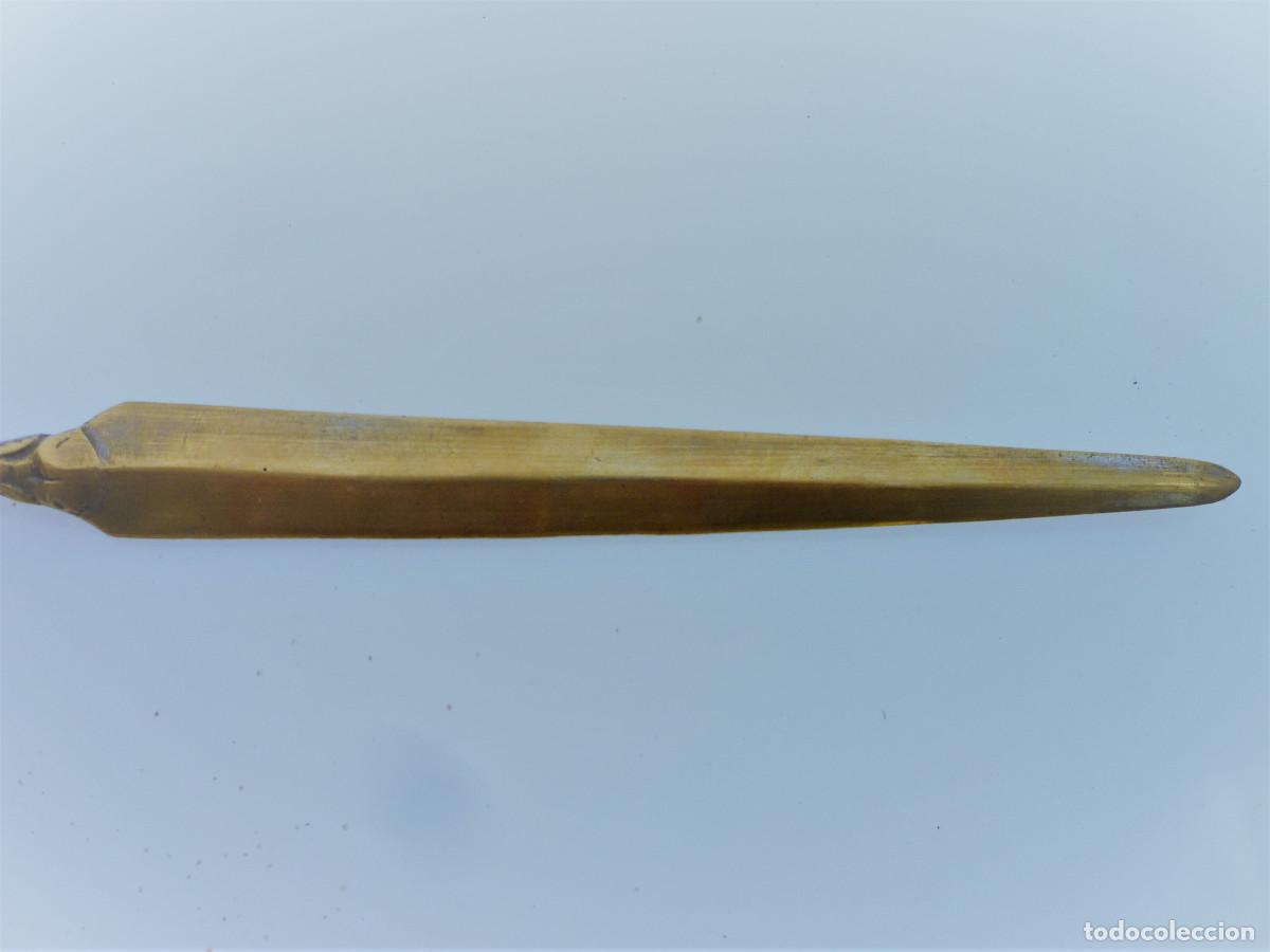 Escriban&iacute;a: ABRECARTAS DE BRONCE MACIZO 26 CMS. GRAN PESO - Foto 3