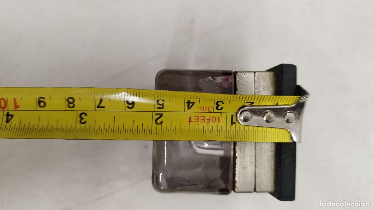 Escriban&iacute;a: Antiguo tintero de cristal,con su tapa - Foto 8