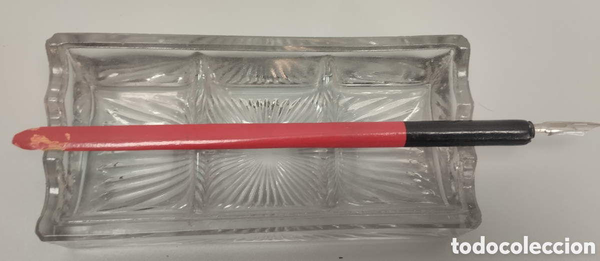 Escriban&iacute;a: Recipiente escritorio en cristal de molde. - Foto 4