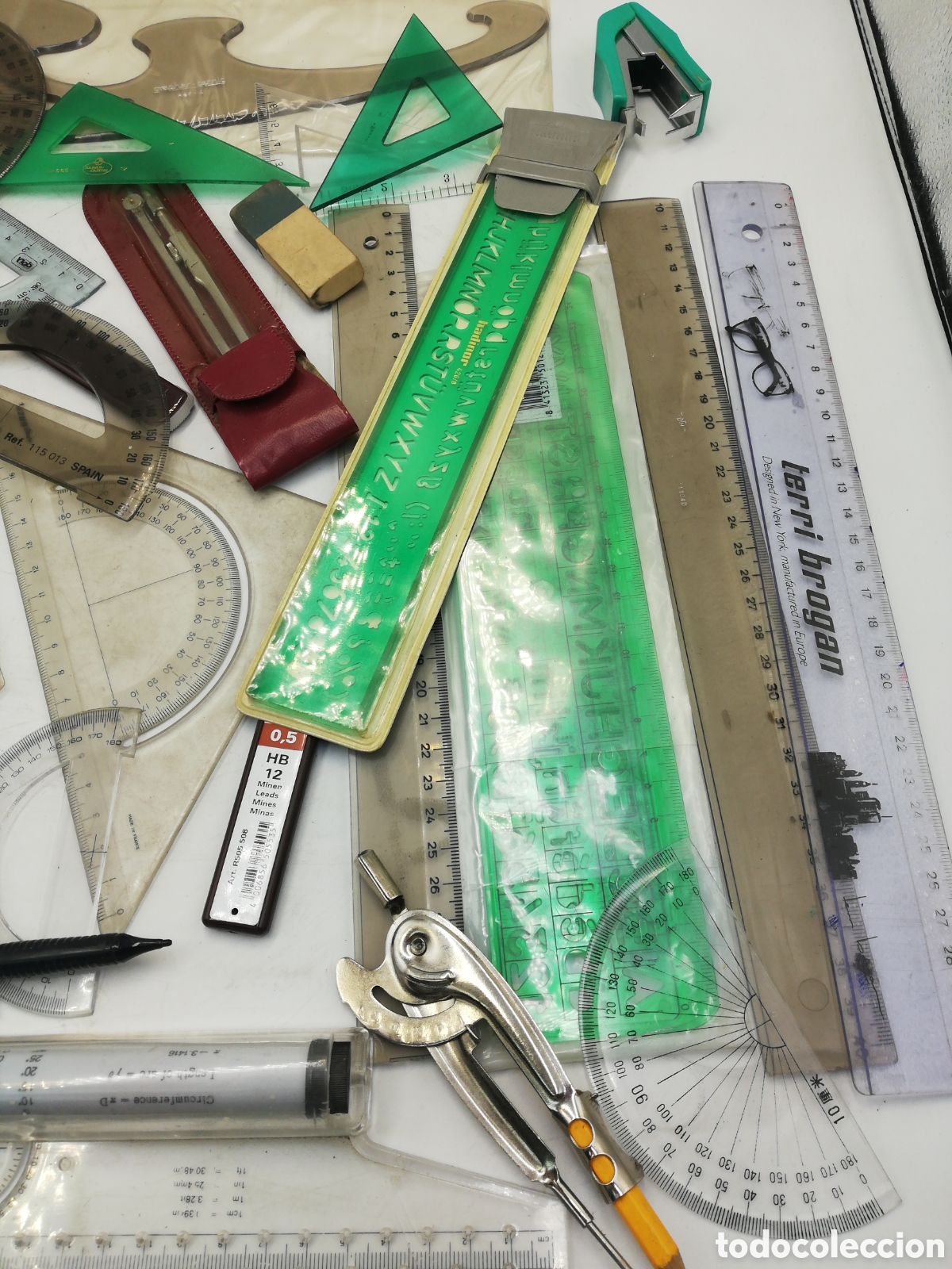 Escriban&iacute;a: Gran Lote de mas de 30 piezas de delineante. - Foto 4