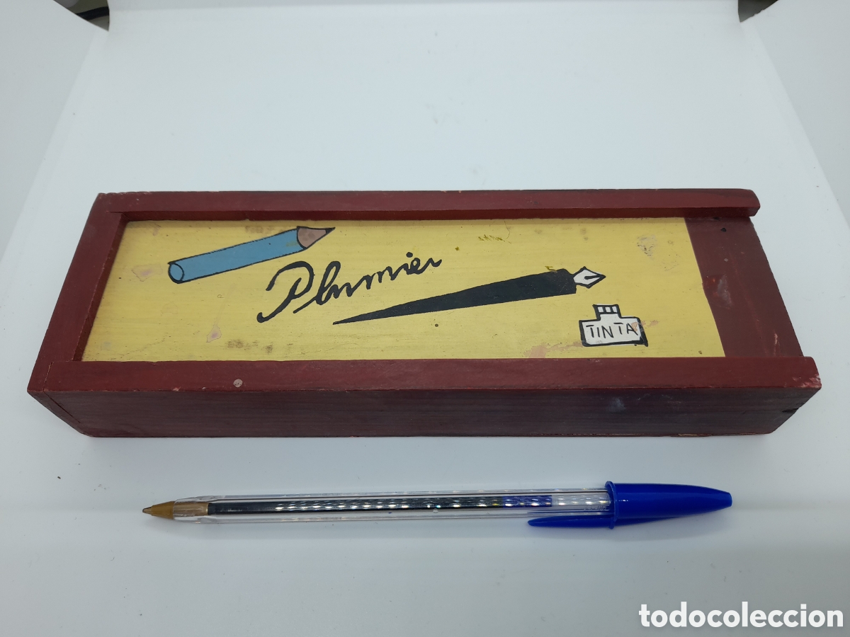 Escriban&iacute;a: PLUMIER DE MADERA. ESCUELA. - Foto 1