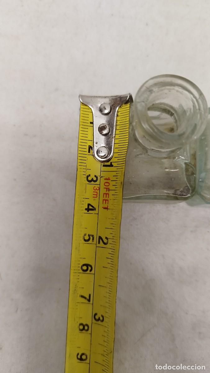 Escriban&iacute;a: Conjunto de tres antiguos tinteros de cristal - Foto 11