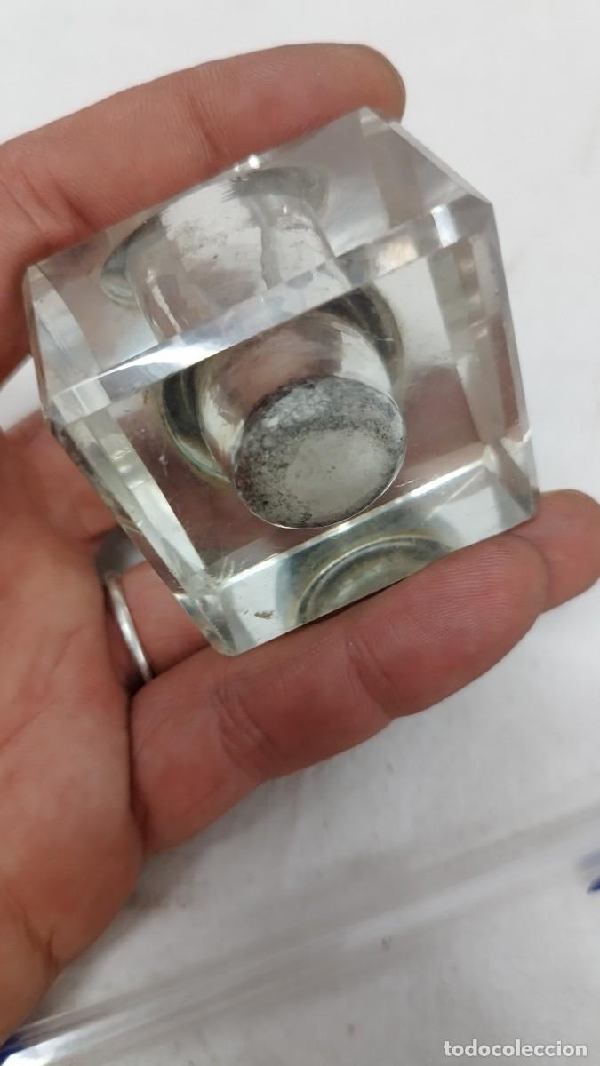 Escriban&iacute;a: Antiguo tintero de cristal - Foto 4