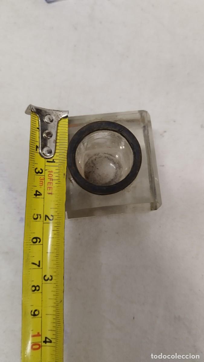 Escriban&iacute;a: Antiguo tintero de cristal - Foto 6