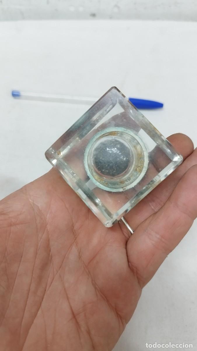 Escriban&iacute;a: Antiguo tintero de cristal - Foto 5