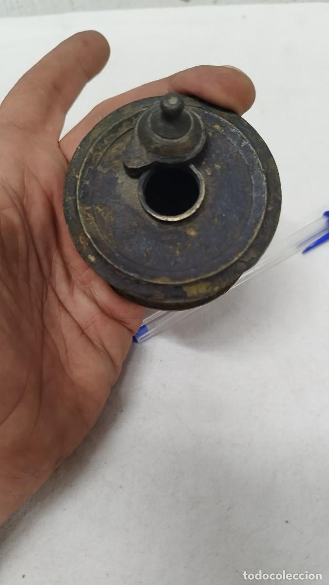 Escriban&iacute;a: Antiguo tintero de Lat&oacute;n - Bronce - Foto 2