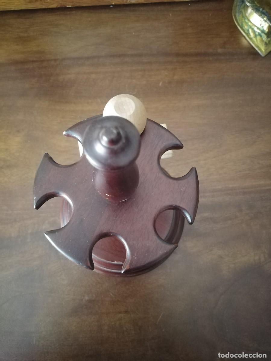 Escriban&iacute;a: Portasellos tamp&oacute;n para seis. En madera. - Foto 2