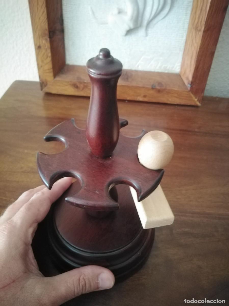 Escriban&iacute;a: Portasellos tamp&oacute;n para seis. En madera. - Foto 4