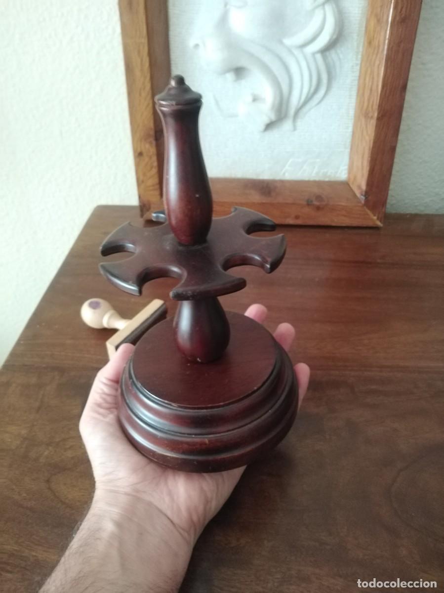 Escriban&iacute;a: Portasellos tamp&oacute;n para seis. En madera. - Foto 7