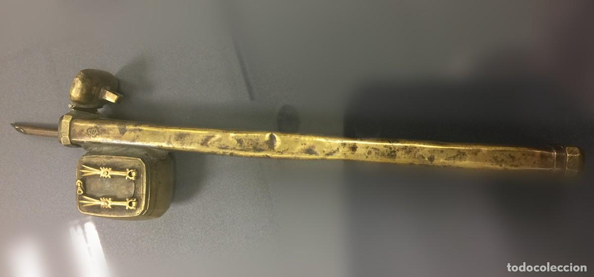 Escriban&iacute;a: ESCRIBAN&Iacute;A ARABE. PLUMA. TINTERO. OBJETO RARO. - Foto 11