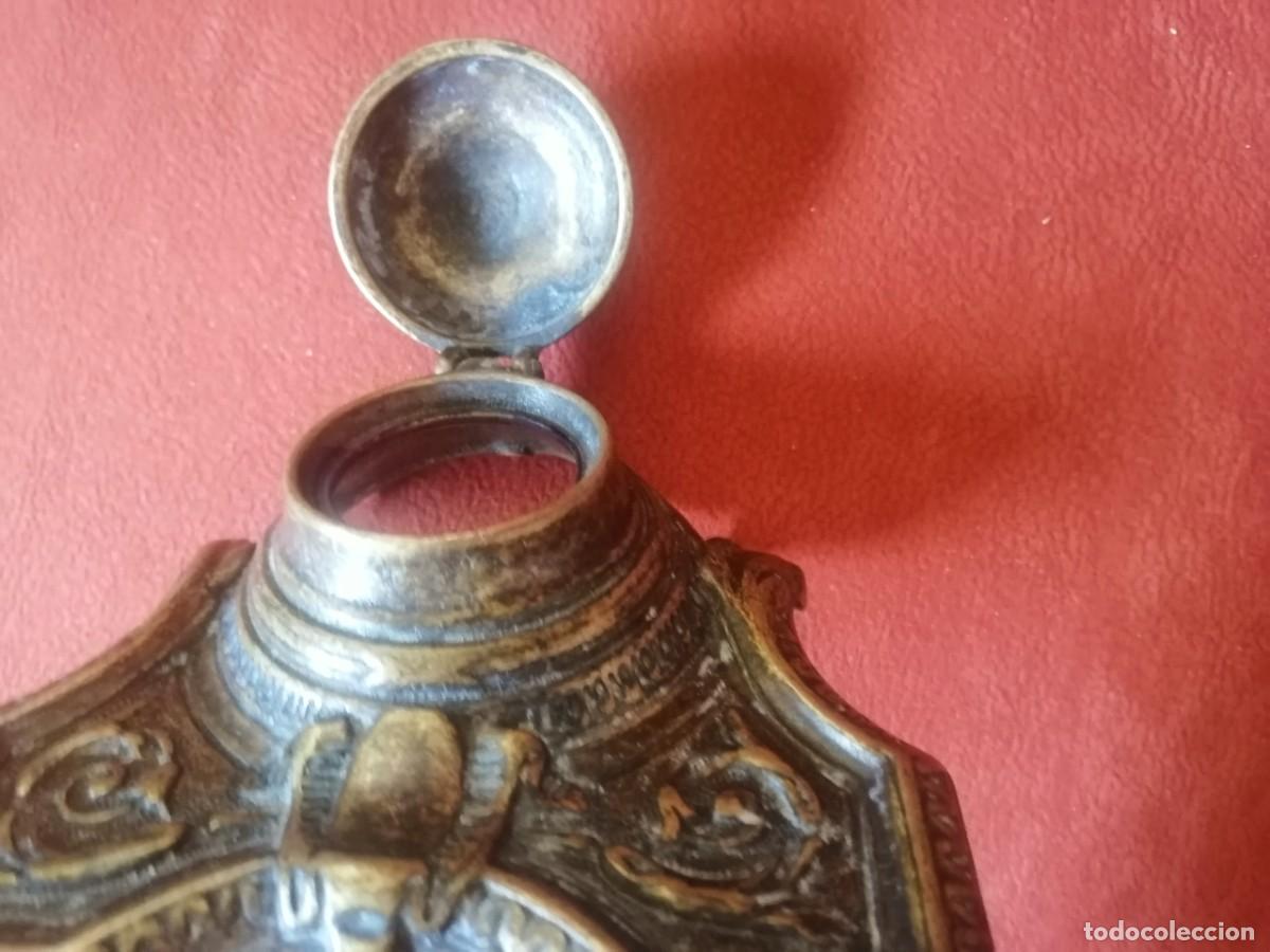 Escriban&iacute;a: TINTERO FRANCES DE BRONCE. ENVIO CERTIFICADO INCLUIDO. - Foto 7
