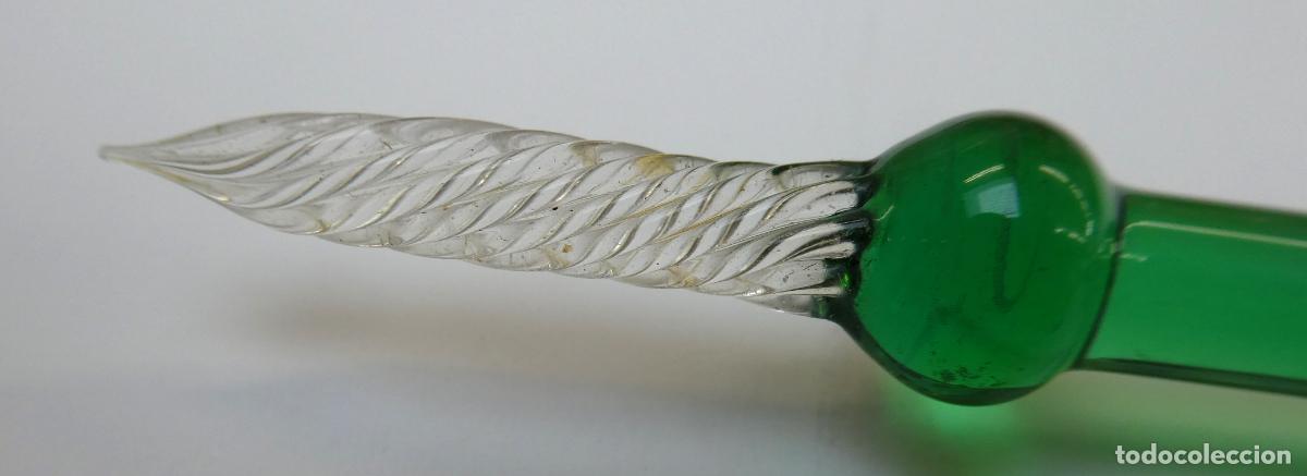 Escriban&iacute;a: ANTIGUA PLUMA DE CRISTAL - Foto 1