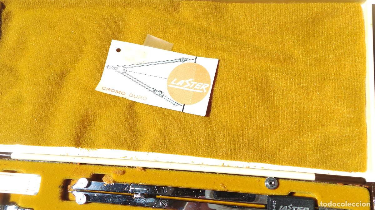 Escriban&iacute;a: ESTUCHE ANTIGUO COMP&Aacute;S DE PRECISI&Oacute;N, CONJUNTO DE DIBUJO. LASTER. - Foto 3